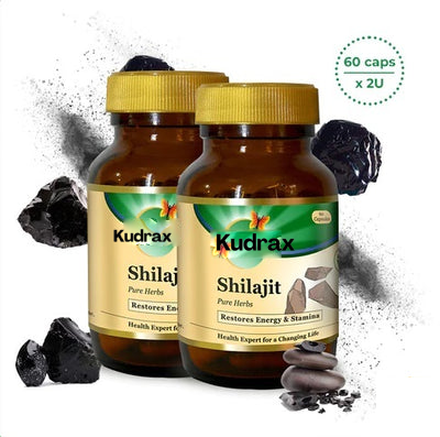 Kudrax® Shilajit Capsules with 100% Pure Himalayan Shilajit for Strength, Vigor & Vitality