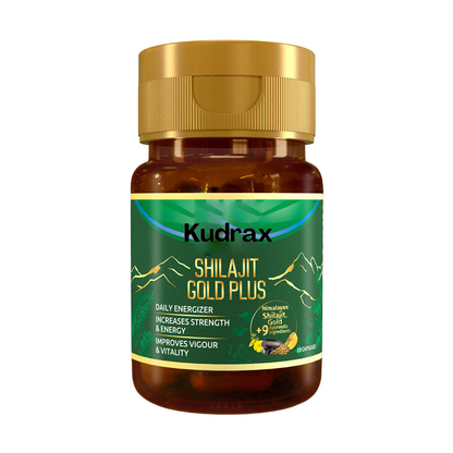 Kudrax® Shilajit Gold Plus Capsule to Unlock Peak Energy, Strength & Stamina in Just 28 Days!